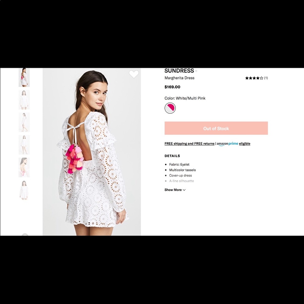 White Margherita dress with PomPoms